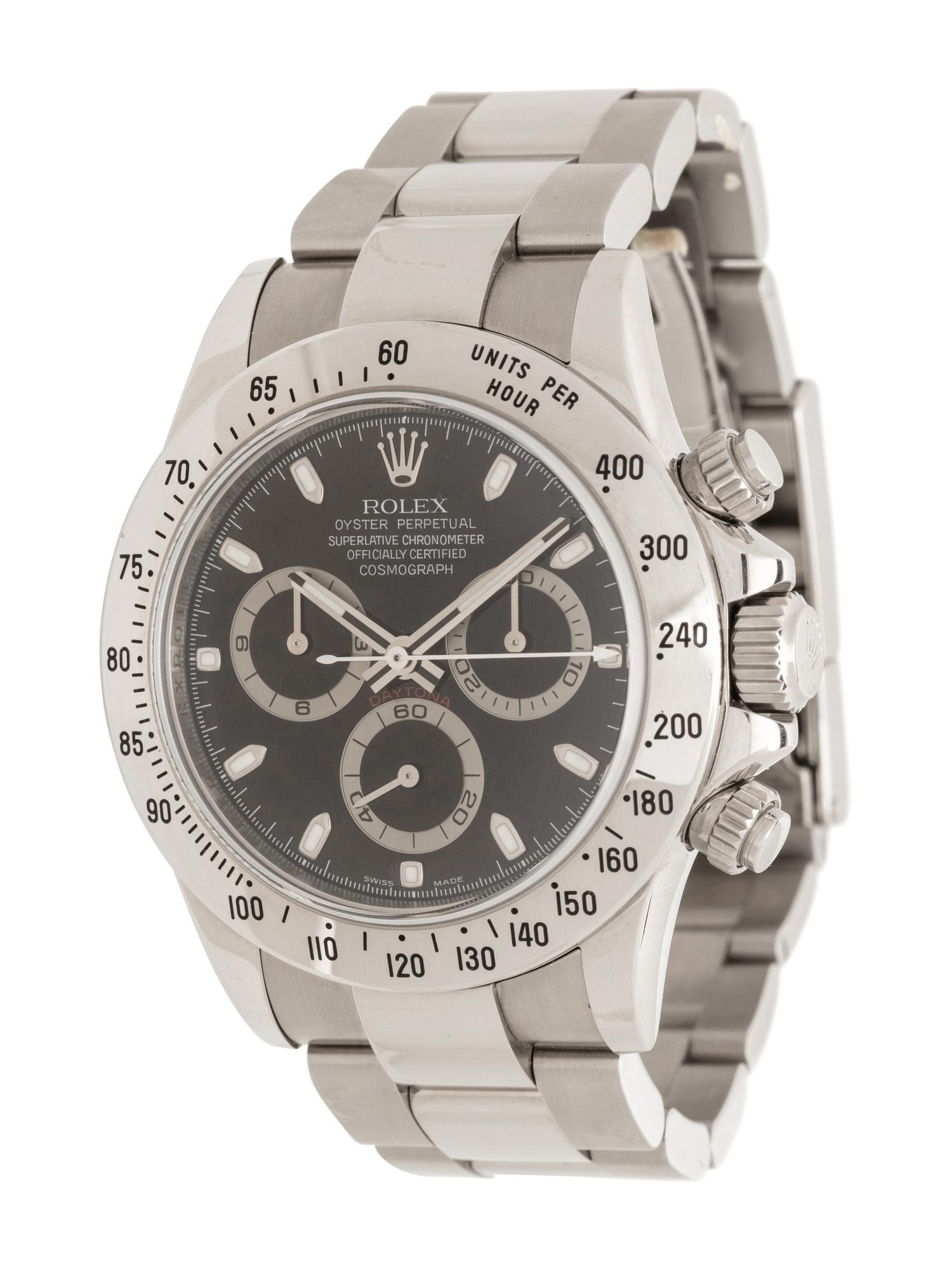 ROLEX, REF. 116520 STAINLESS STEEL 'COSMOGRAPH DAYTONA' CHRONOGRAPH WATCH, BOX & PAPERS