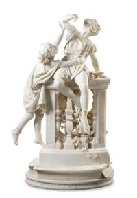 An Italian Marble Figural Group, Donato Barcaglia (1849-1930), Height overall 47 inches.