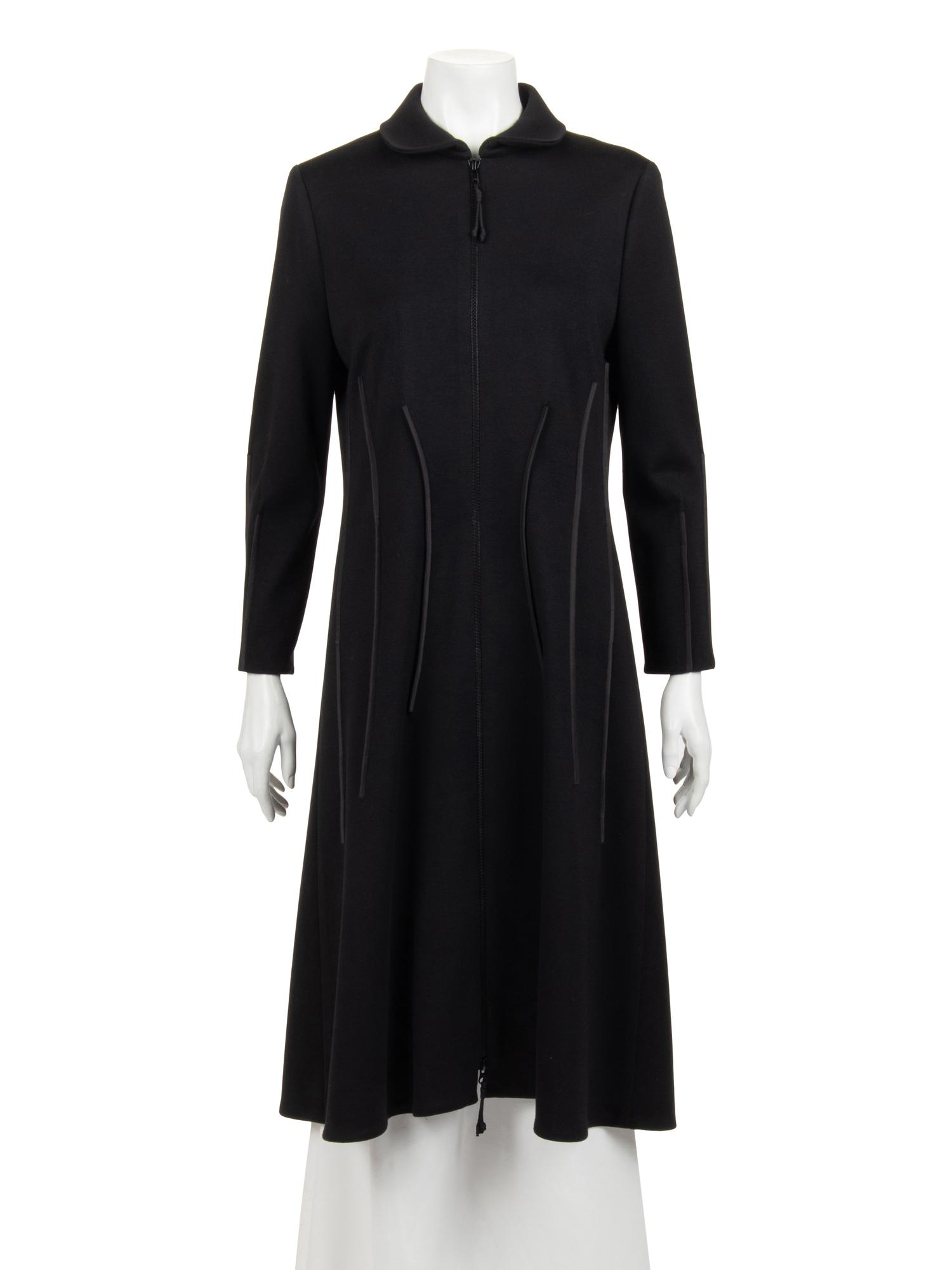 Ralph Rucci Wool Knit Zip Front Dress