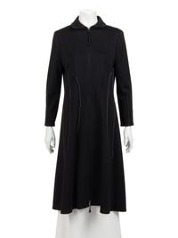 Ralph Rucci Wool Knit Zip Front Dress