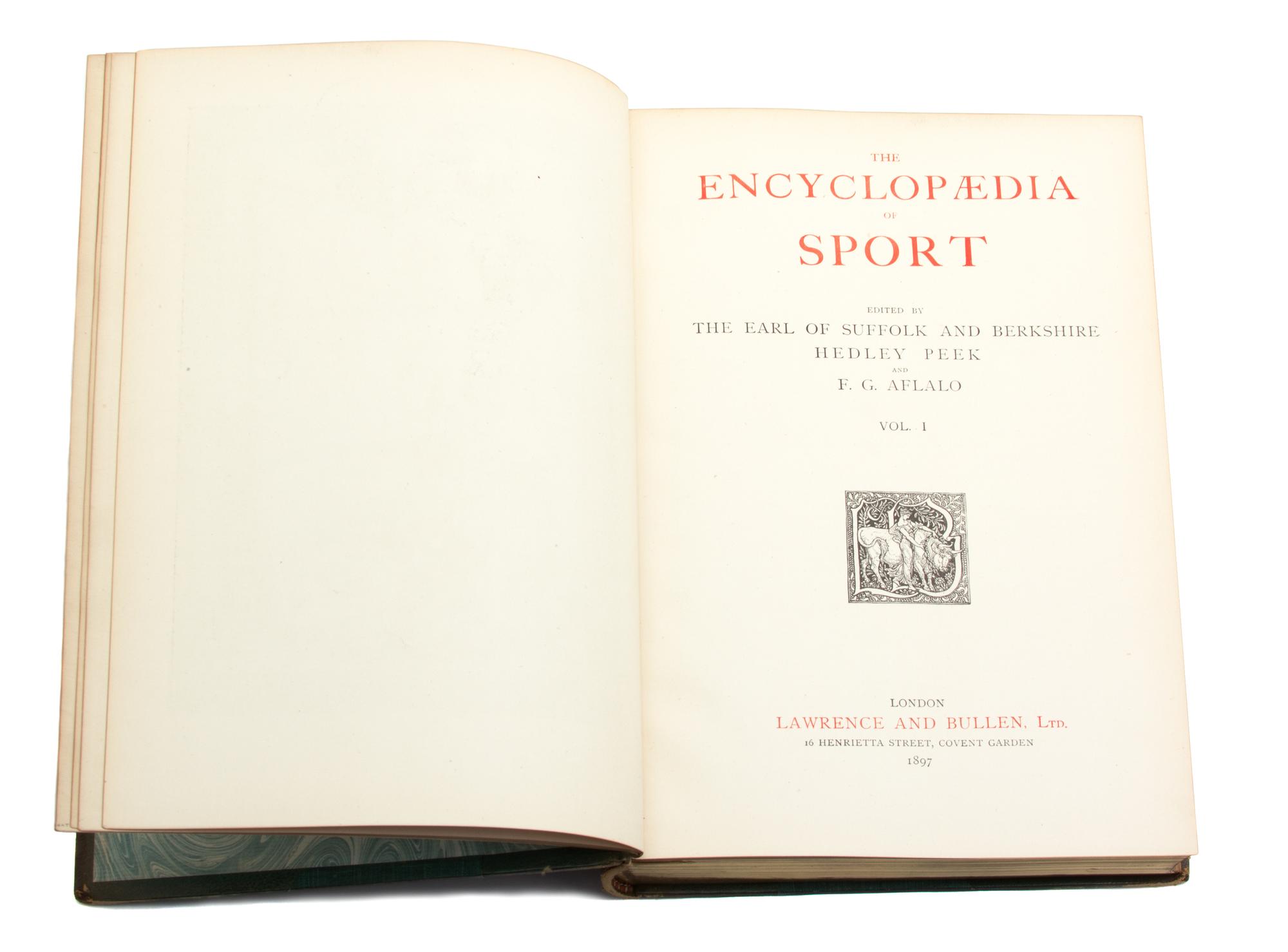 Suffolk and Berkshire (Henry Charles Howard, Earl of), and others, editors. Encyclopedia of Sport.