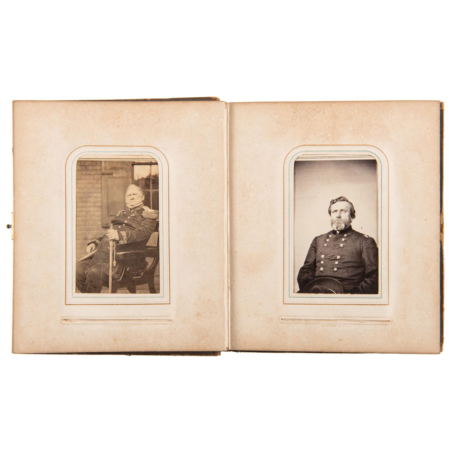 Civil War CDV Album of Union Generals, Most by Brady/Anthony