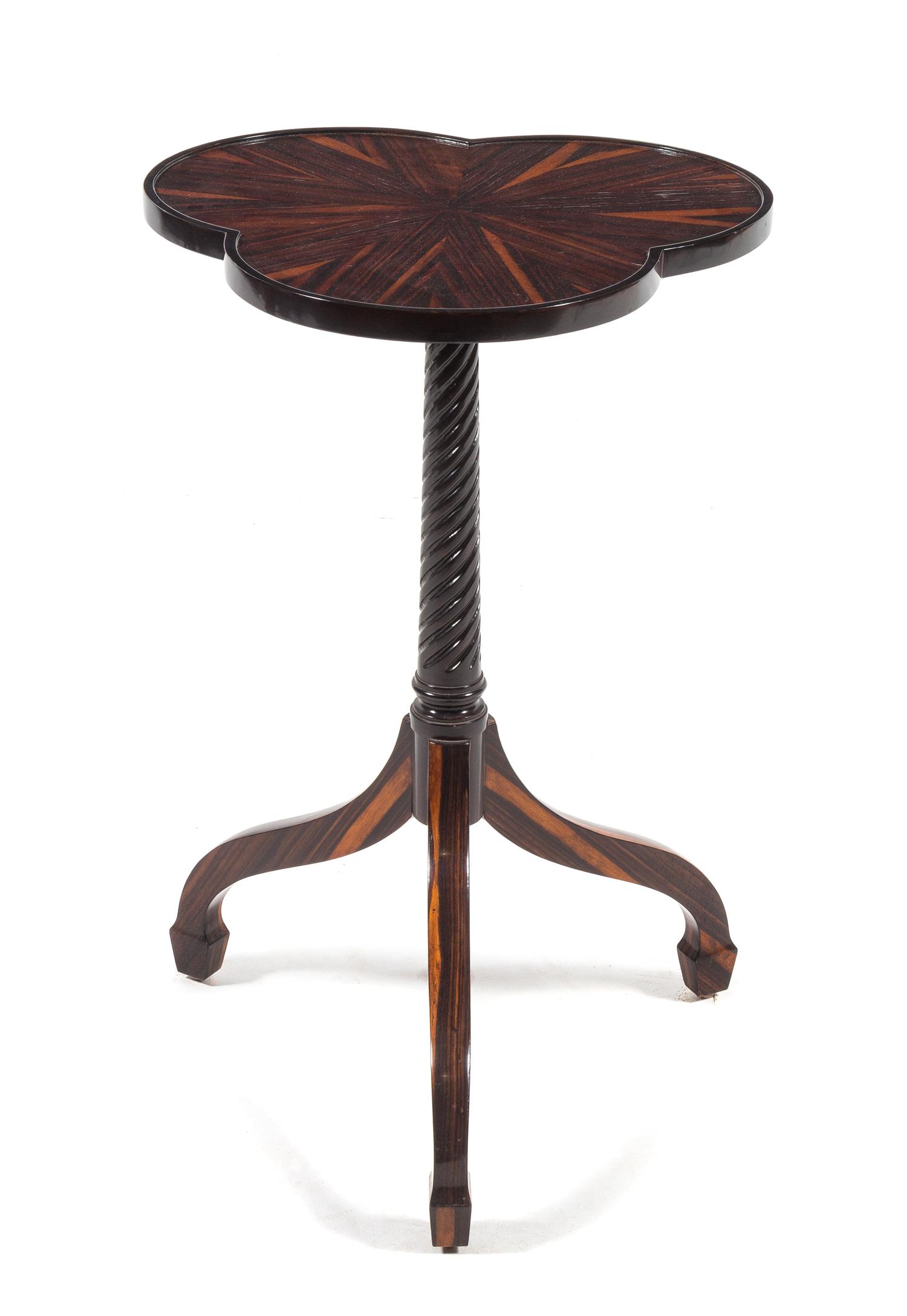 A Regency Style Calamander Side Table Height 29 1/8 inches. — 20TH CENTURY