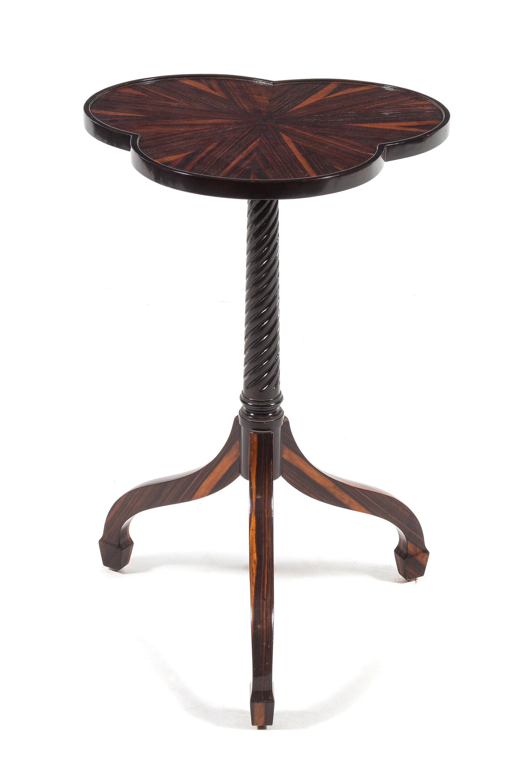 A Regency Style Calamander Side Table Height 29 1/8 inches. — 20TH CENTURY