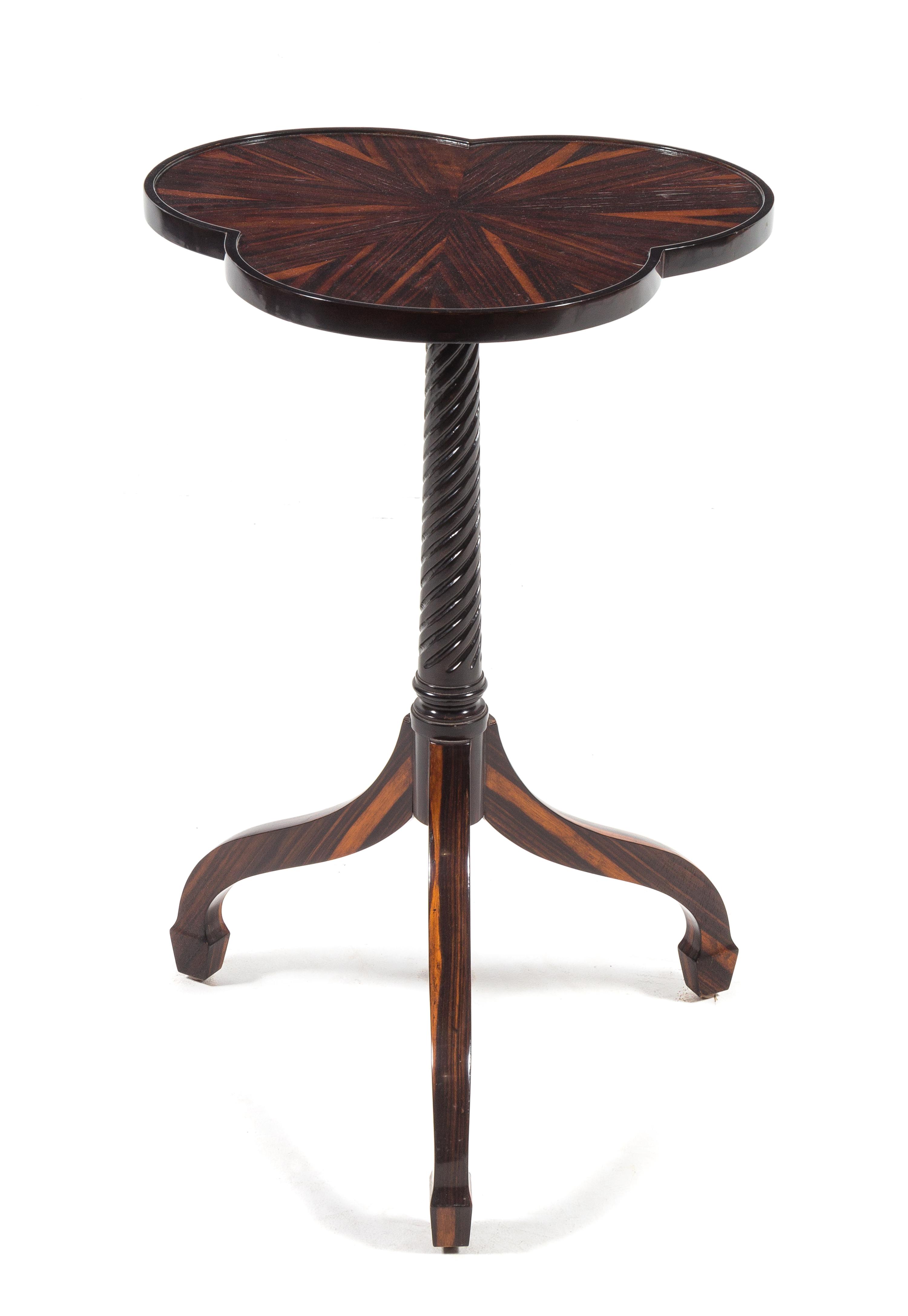 A Regency Style Calamander Side Table Height 29 1/8 inches. — 20TH CENTURY