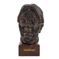 Joseph Konzal (American 1905-1994) A bust of Carl Sandburg previously owned by Marilyn Monroe black-painted terra cotta bust