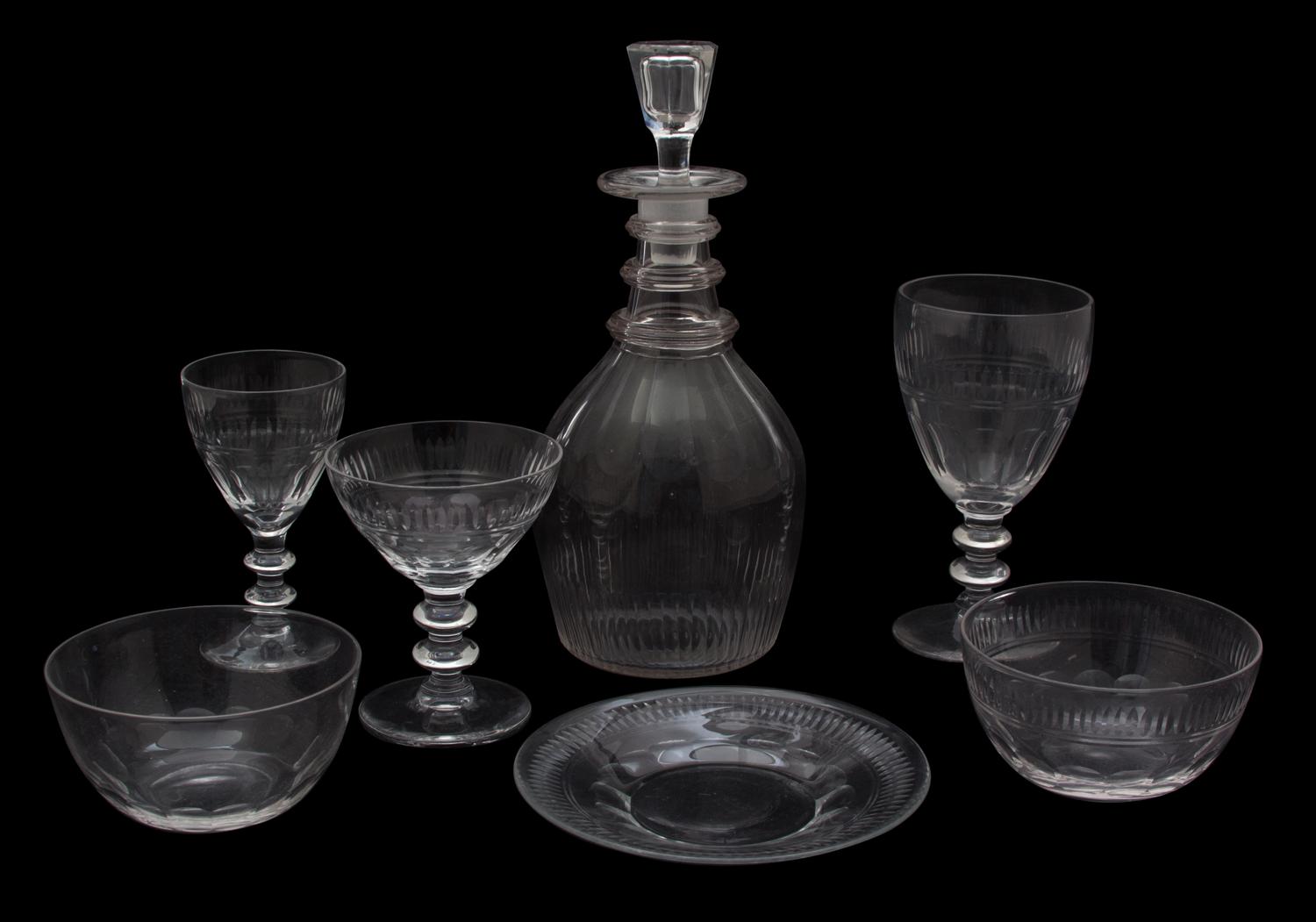 An Assembled Collection of Molded Glass Barware — 20TH CENTURY