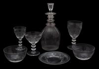An Assembled Collection of Molded Glass Barware — 20TH CENTURY