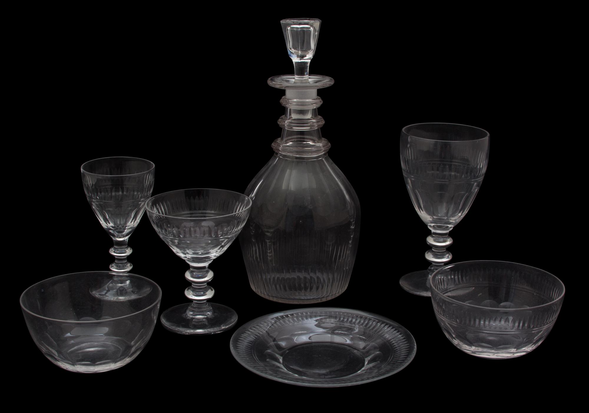 An Assembled Collection of Molded Glass Barware — 20TH CENTURY