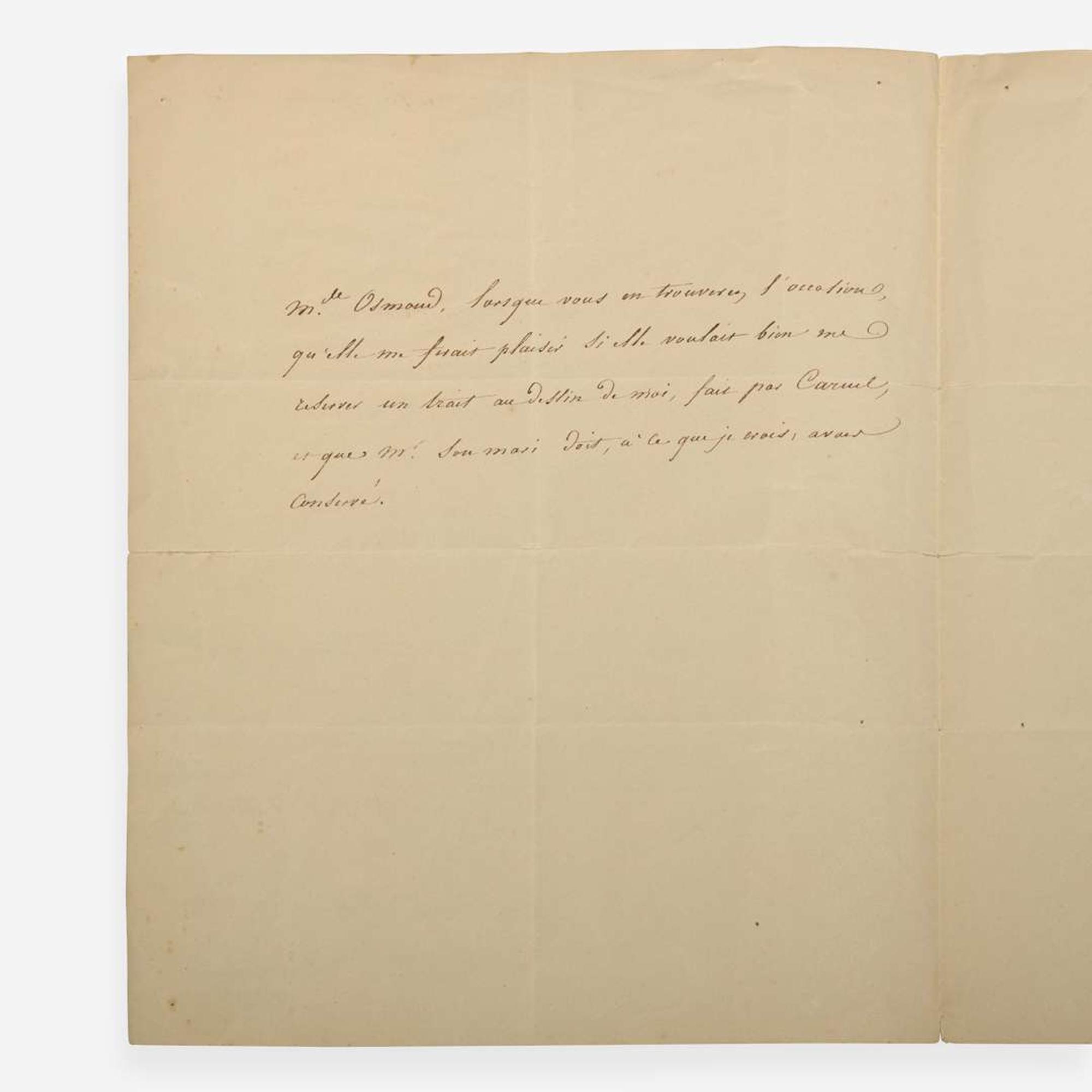 [Bonaparte, Napoleon] Talleyrand-Perigord, Charles Maurice de Manuscript Letter, signed