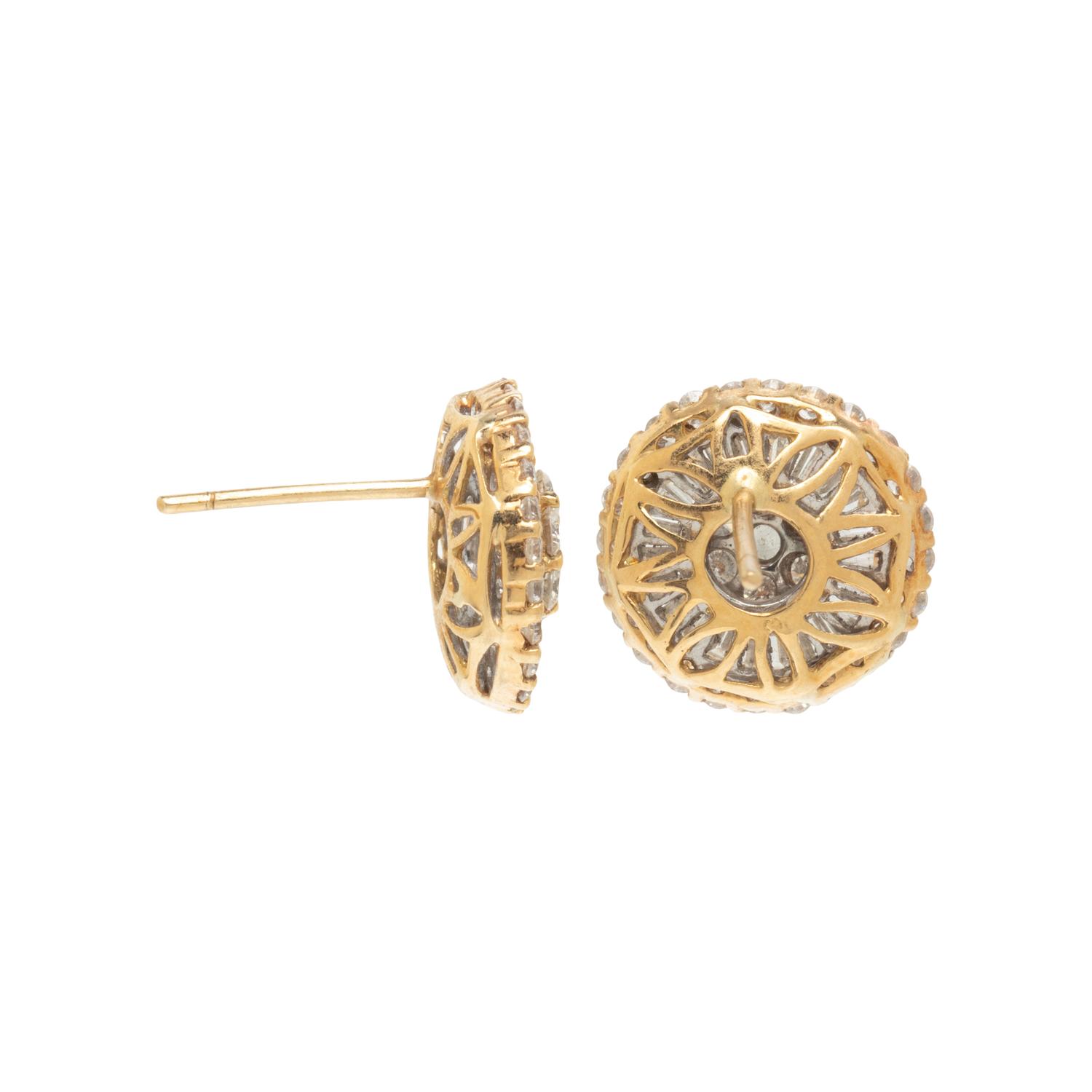 YELLOW GOLD AND DIAMOND EARRINGS