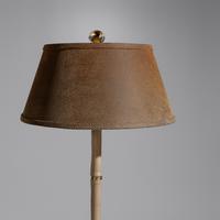 Leather Covered Floor Lamp, c. 1950 France