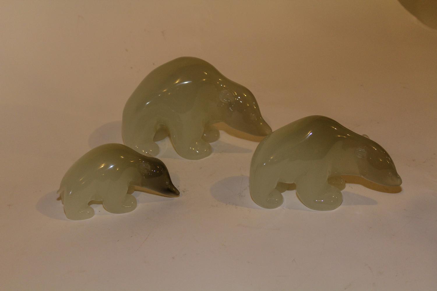 Three Murano Glass Figures Width of widest 9 inches. — SECOND HALF 20TH CENTURY