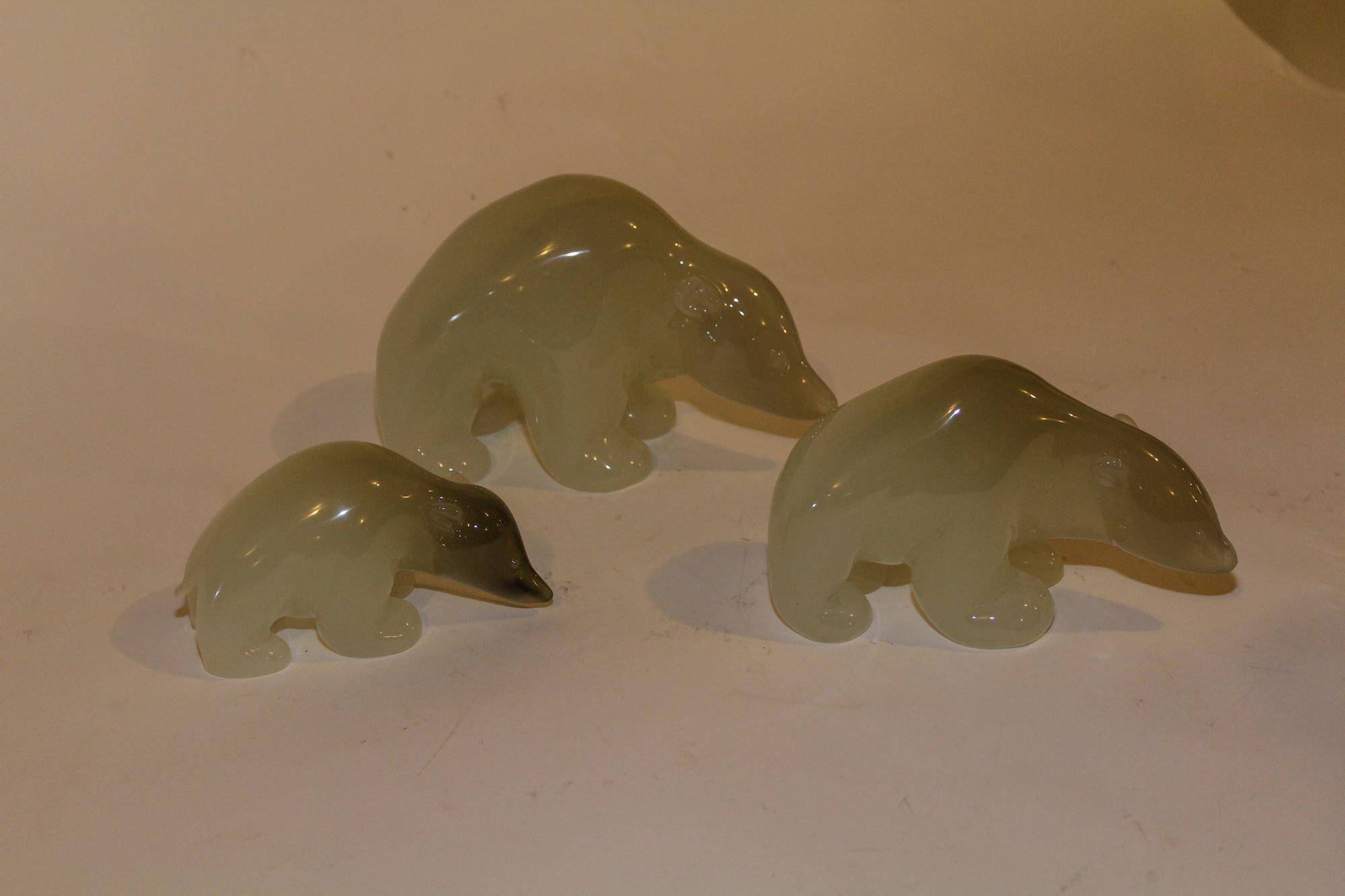 Three Murano Glass Figures Width of widest 9 inches. — SECOND HALF 20TH CENTURY