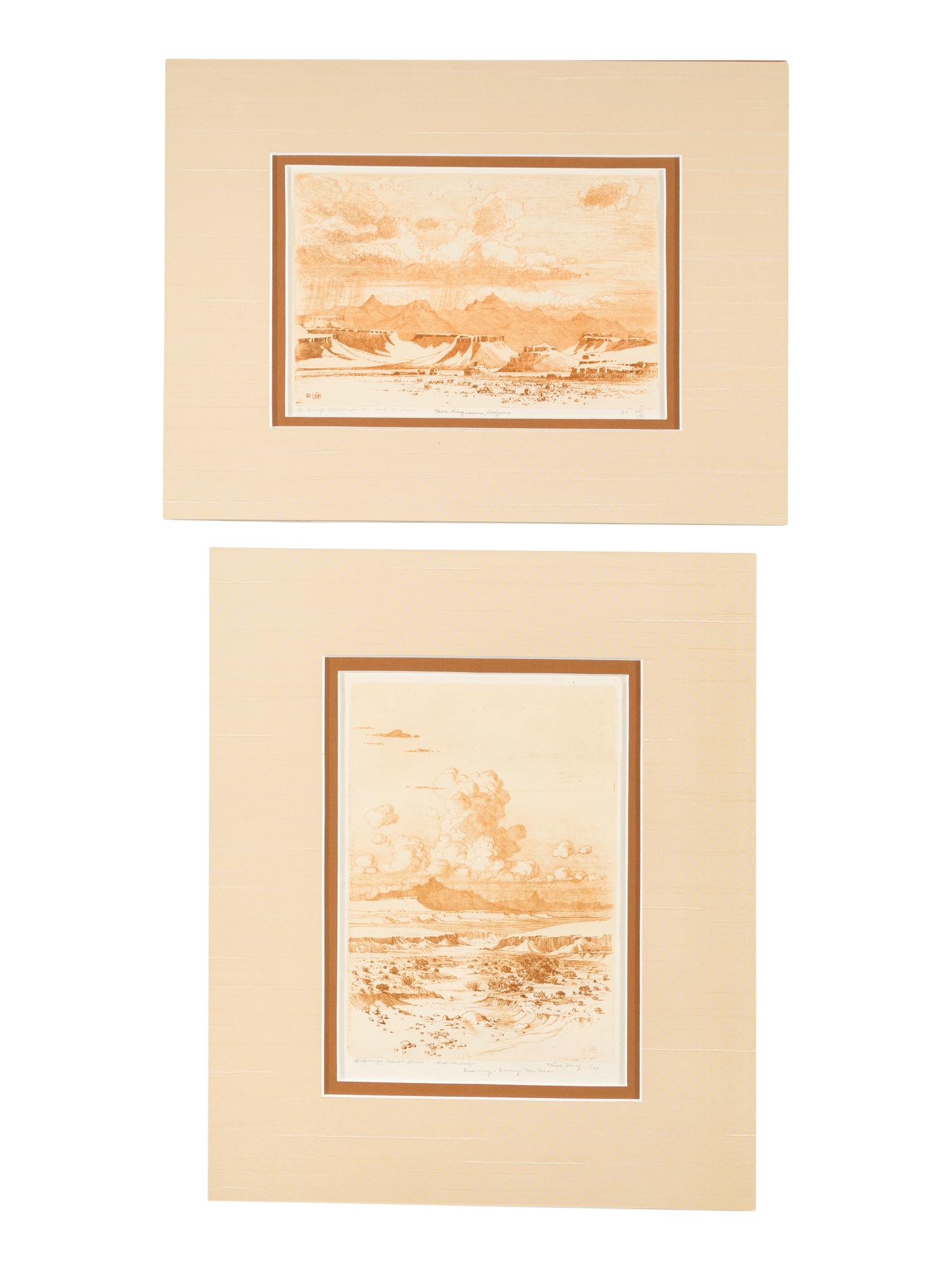 Two Works: Evening Lamy, New Mex. and Near Kingman, Arizona