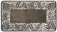 [WESTERN AMERICANA] -- [TRANSPORTATION]. Silverton Railroad silver filigree pass. Santa Fe, NM: S. Spitz, 1892.