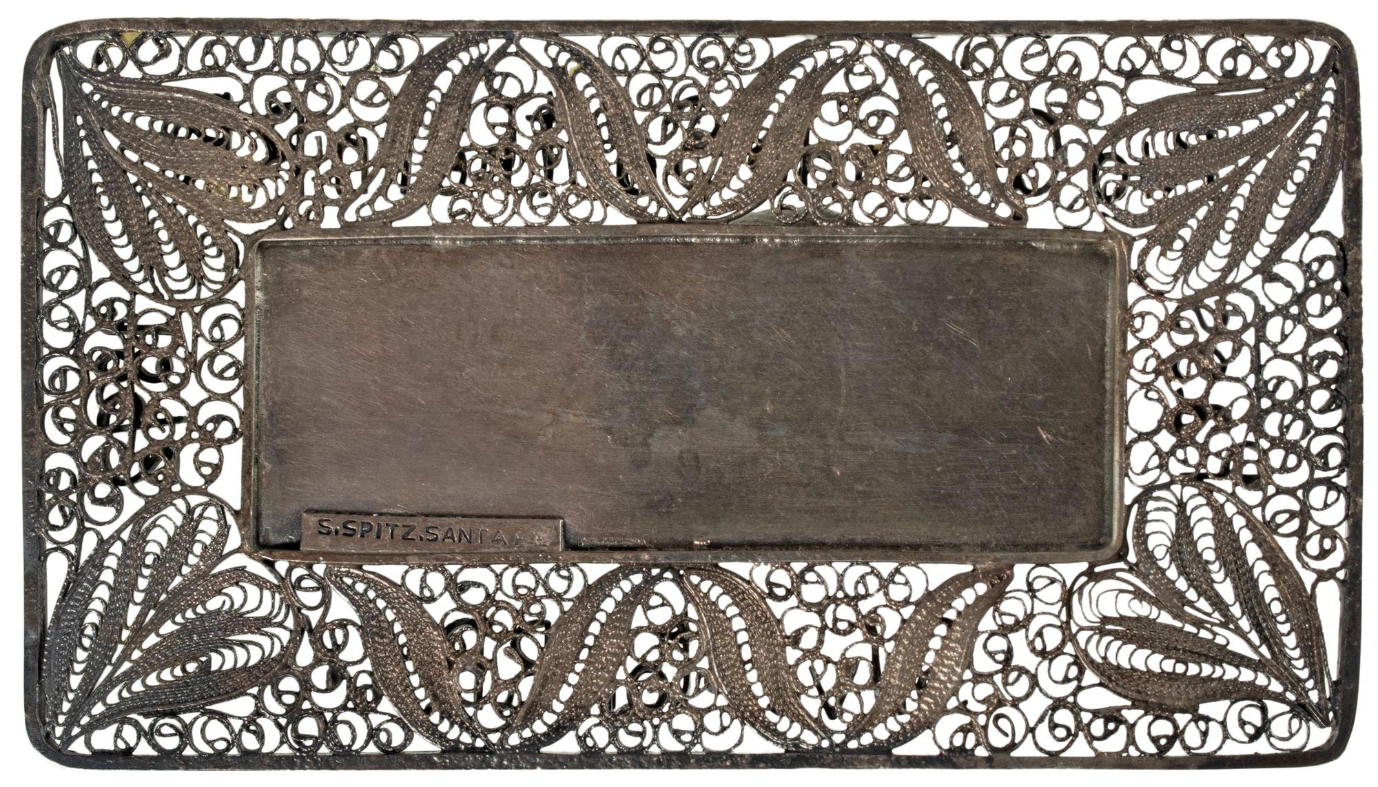 [WESTERN AMERICANA] -- [TRANSPORTATION]. Silverton Railroad silver filigree pass. Santa Fe, NM: S. Spitz, 1892.