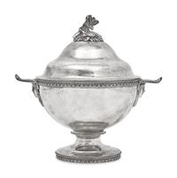 A Sterling Silver Footed and Covered Bowl with Fish Finial, John C. Moore & Son, Tiffany & Co., New York, NY, 1854-1869