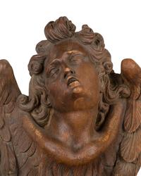 A Pair of Continental Oak Figural Pilasters — 17TH CENTURY
