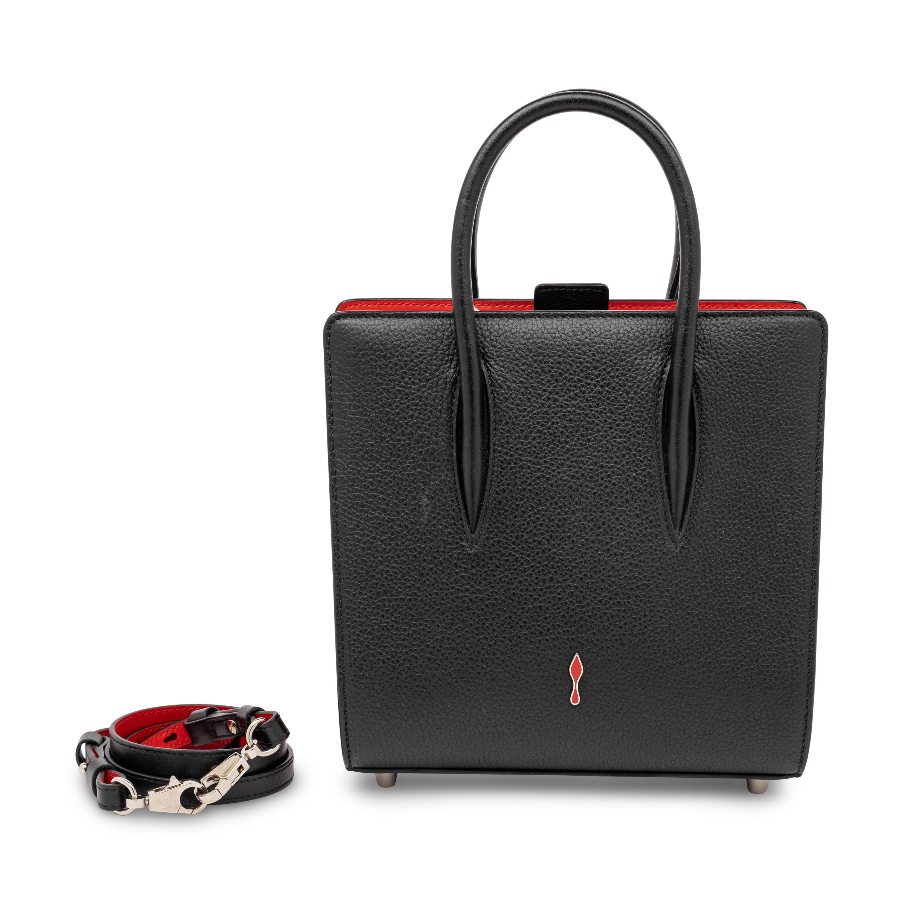 Christian Louboutin, Small Paloma Handbag in Embellished Loubitag Leather