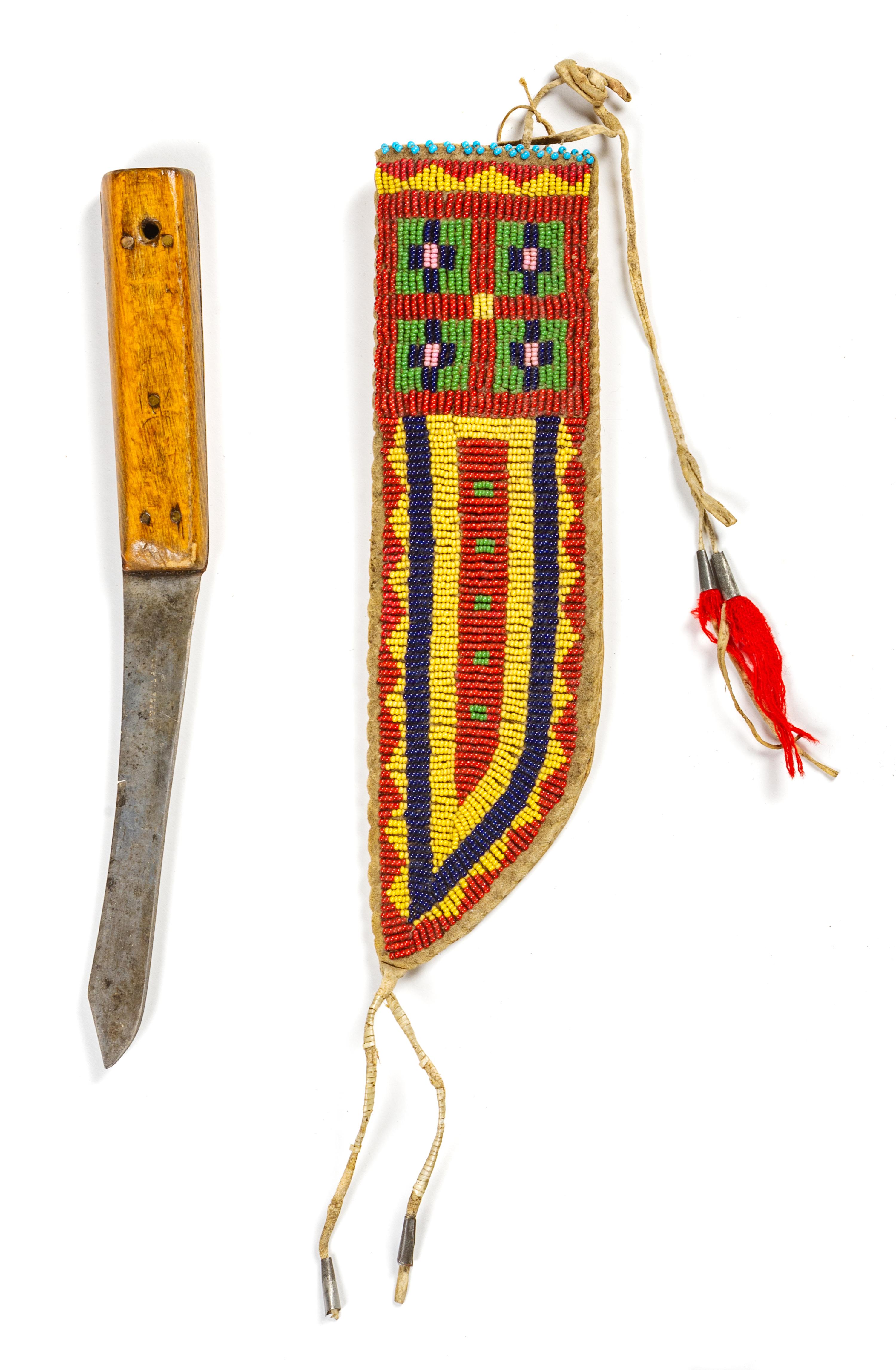 Sioux Beaded Sheath and Knife — Second Half 19th Century