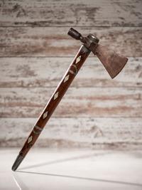Great Lakes Pipe Tomahawk with Pewter and German Silver Inlay