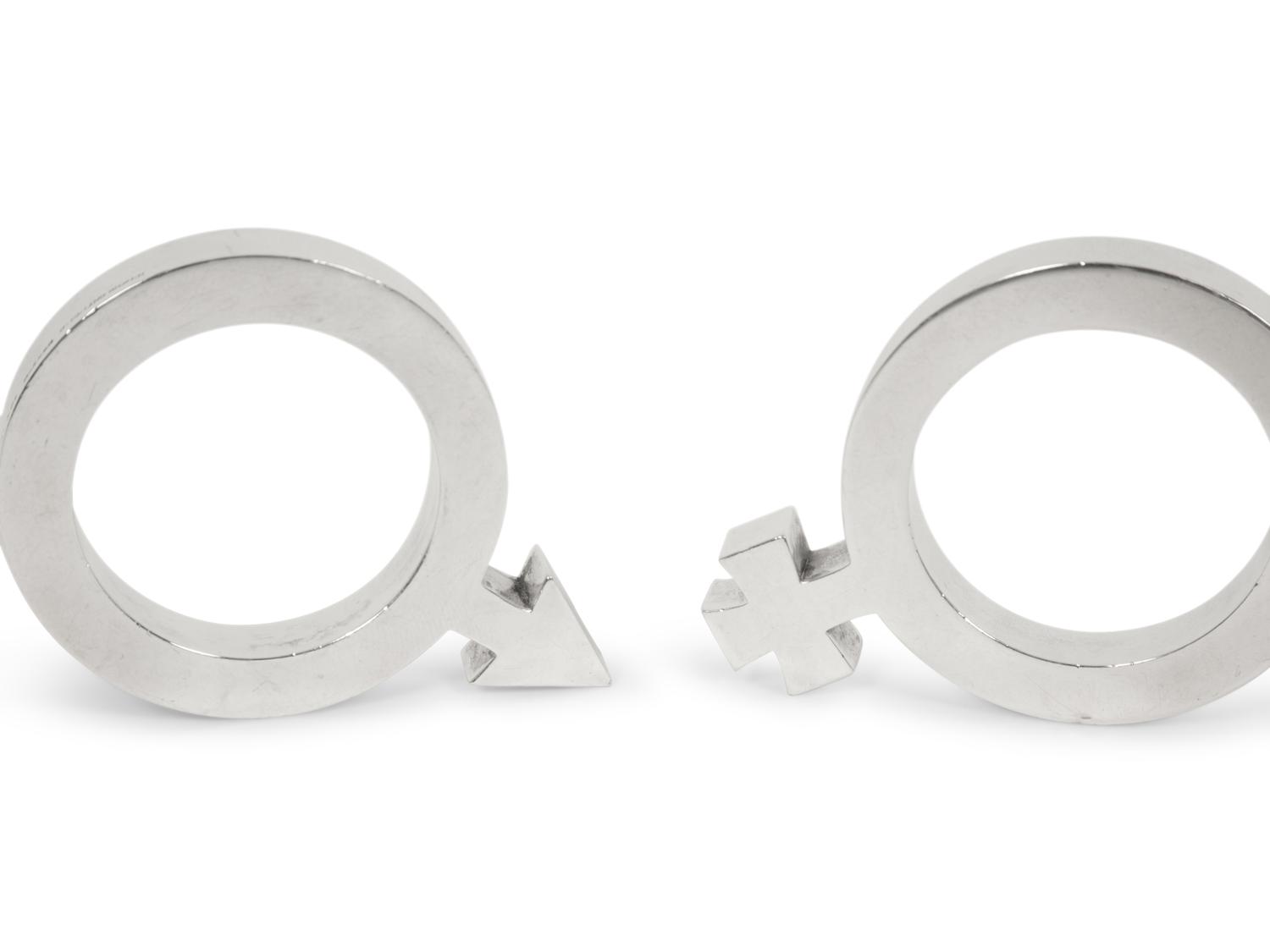 A Pair of Tiffany and Co. Silver Paperweights