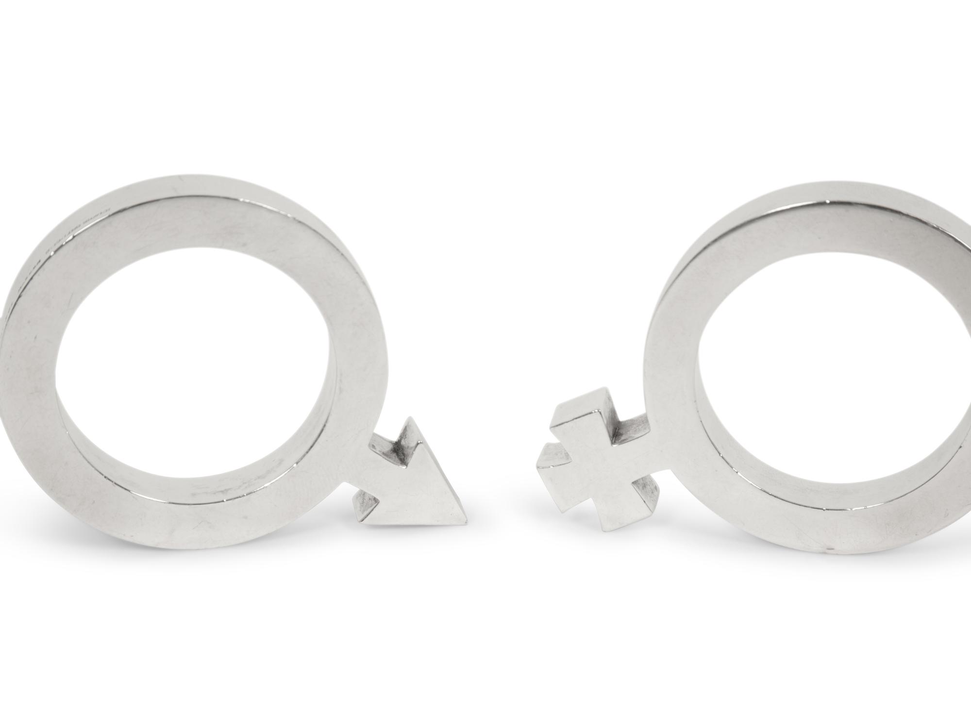 A Pair of Tiffany and Co. Silver Paperweights