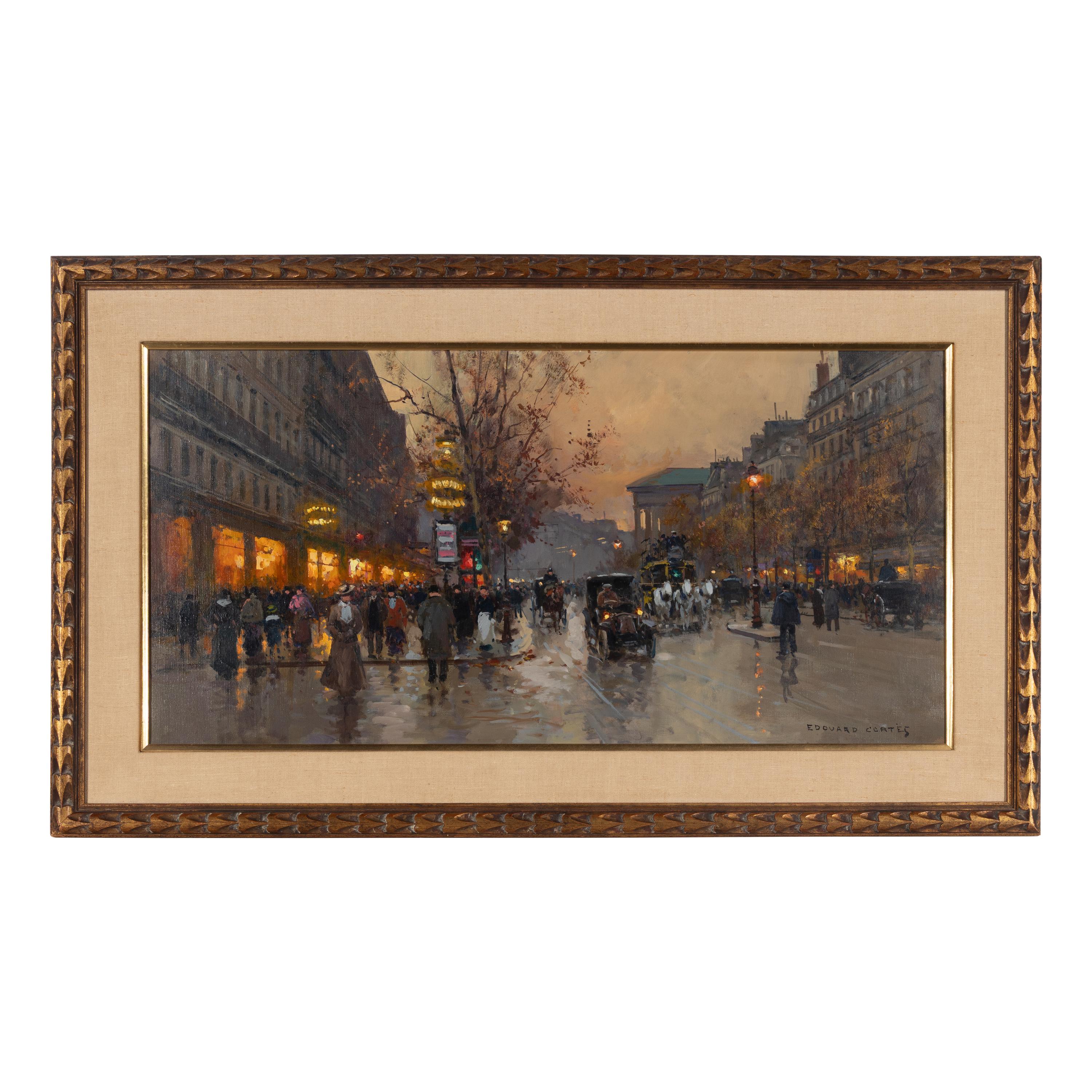 Edouard Léon Cortès (French, 1882-1969) — Boulevard de Madeleine le Soir