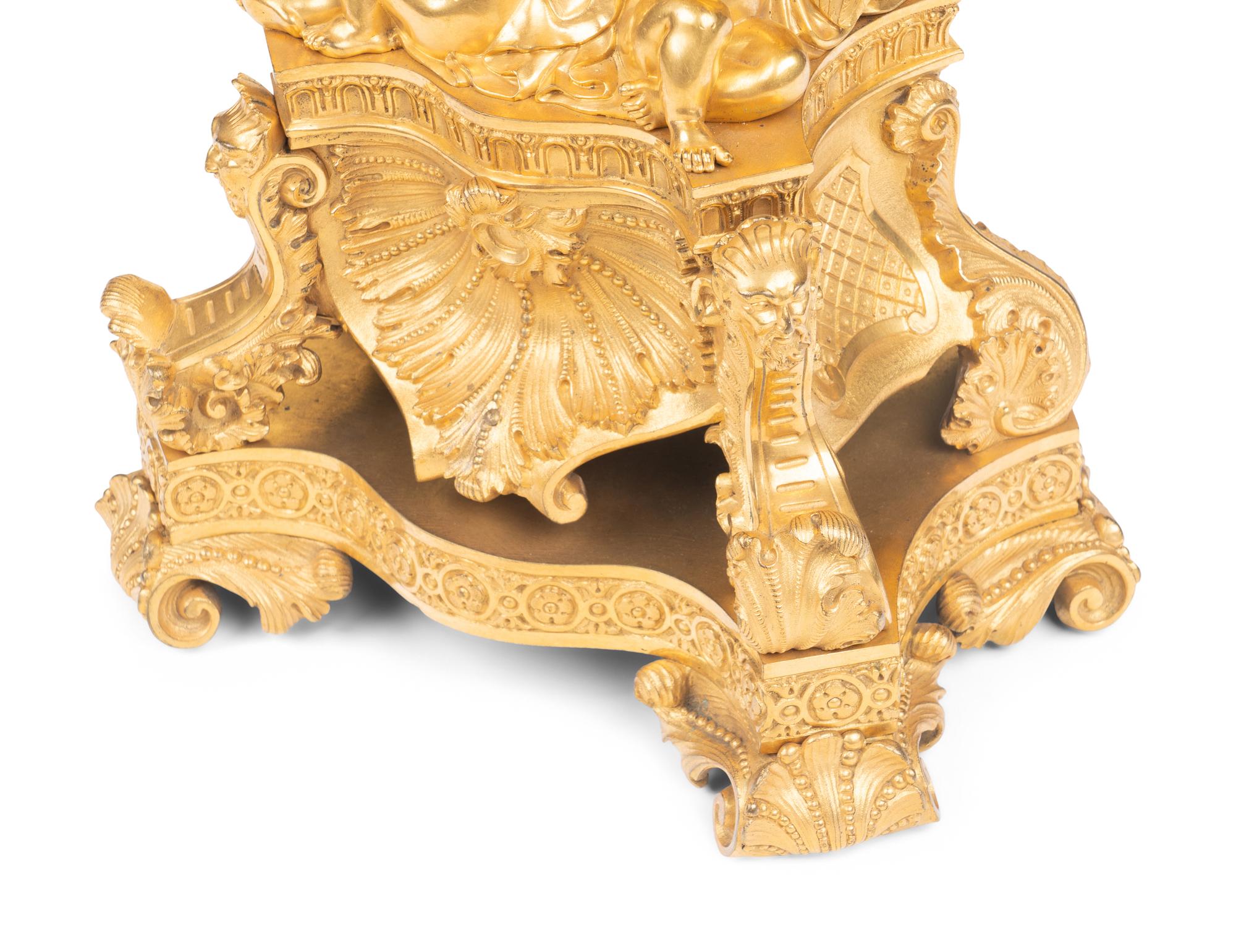 A French Gilt Bronze Mantel Clock