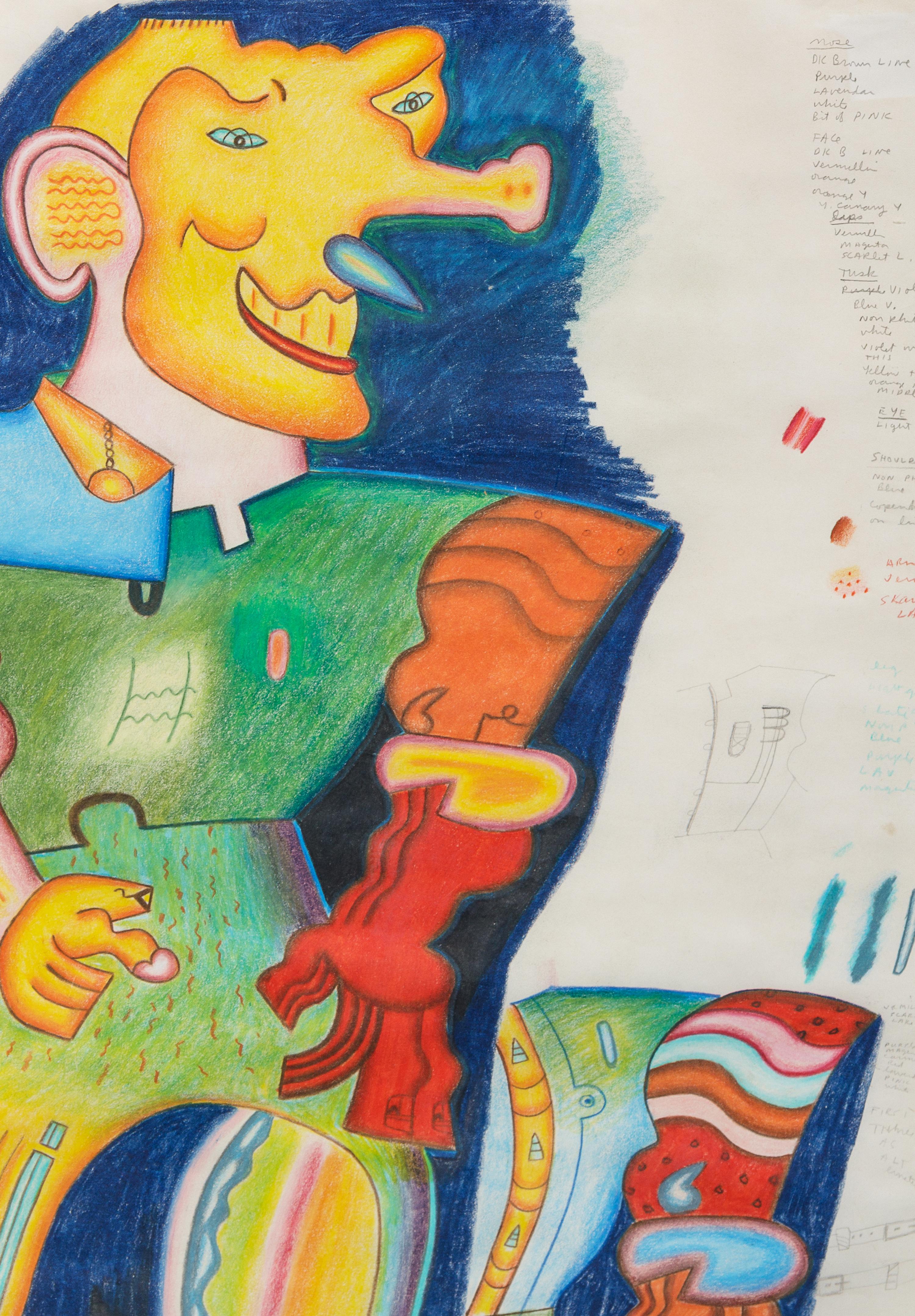 Study for Tuskarama Nails One Down, c. 1986