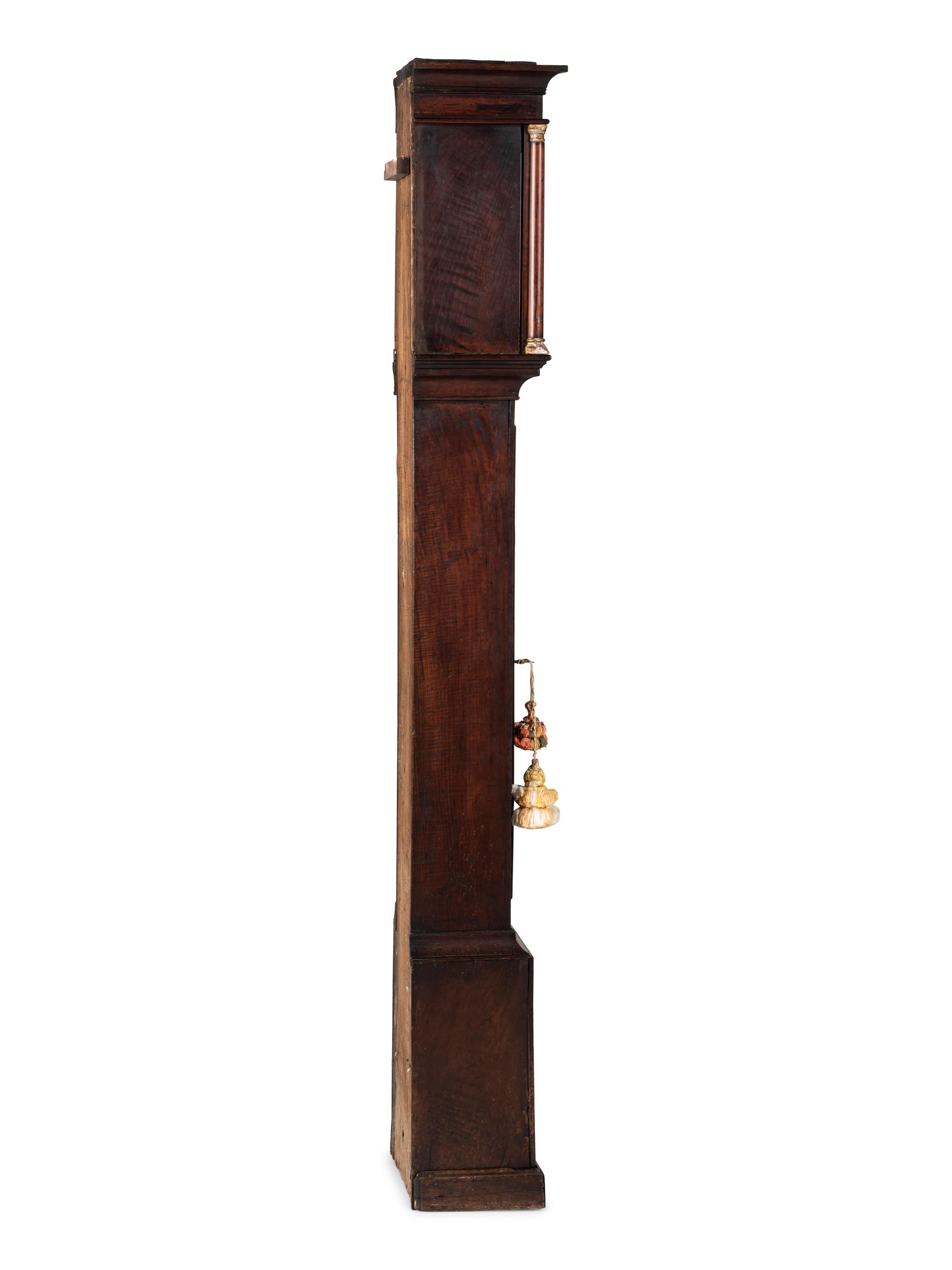 A George III Oak and Walnut Tall Case Clock