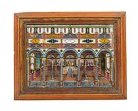 An Italian Beadwork Shadowbox Diorama Width 19 inches. — 19TH/20TH CENTURY