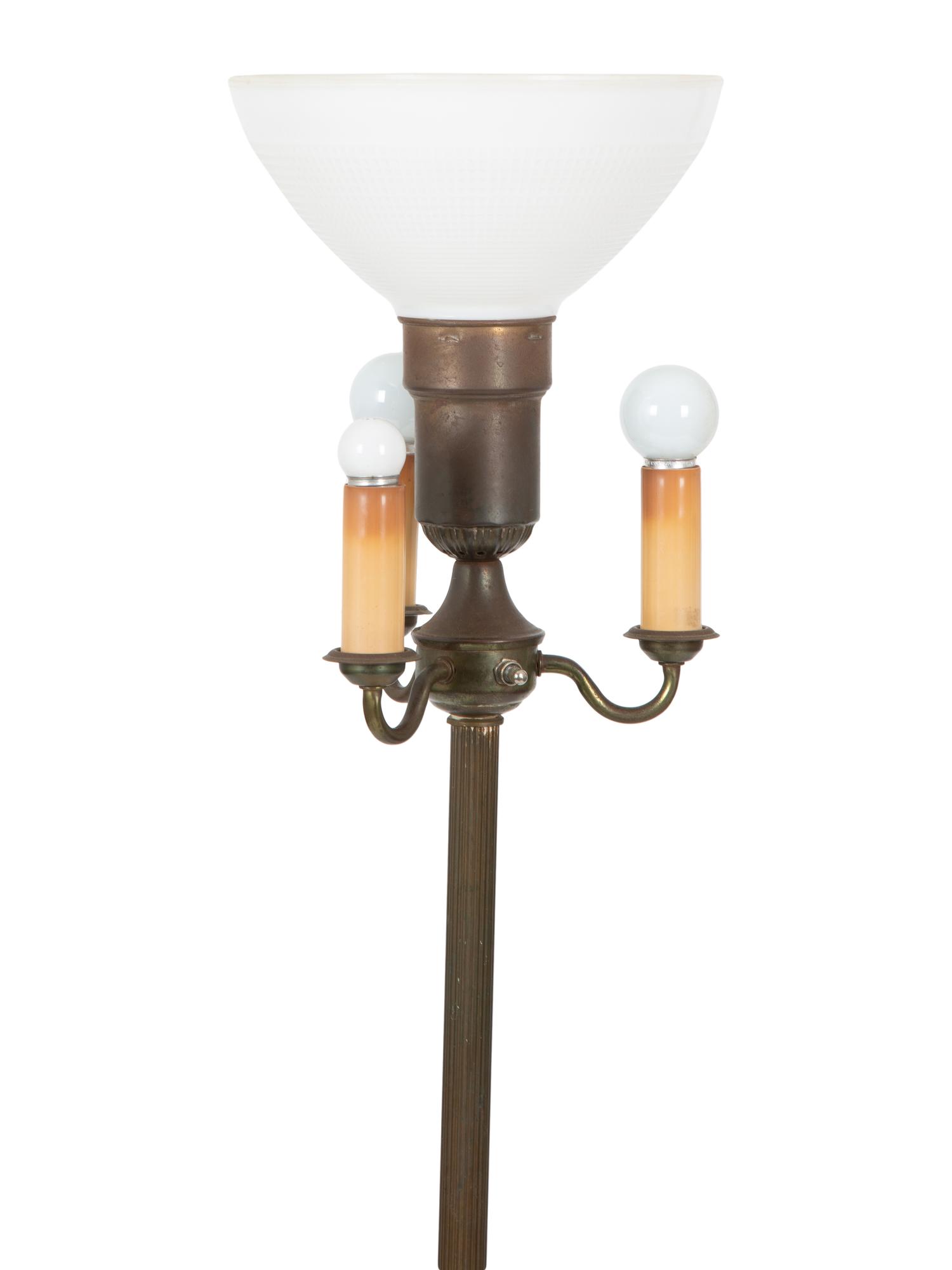 A Louis XV Style Gilt Bronze Floor Lamp