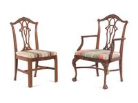 A Set of Five George III Style Mahogany Dining Chairs
