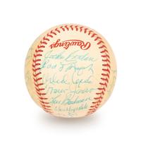 A 1983 Old Timers Game National League Team Signed Autograph Baseball With 22 Signatures Featuring Multiple Hall of Famers and Deceased Players,