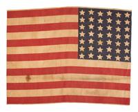 [FLAGS]. 42-star American parade flag. Ca 1889-1890.