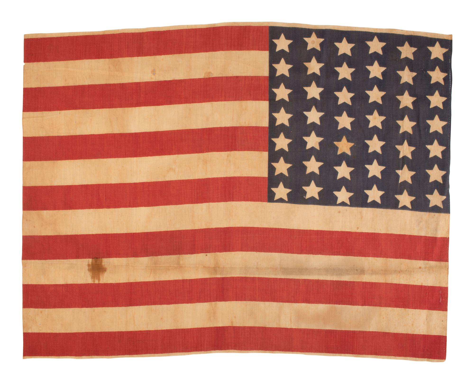 [FLAGS]. 42-star American parade flag. Ca 1889-1890.