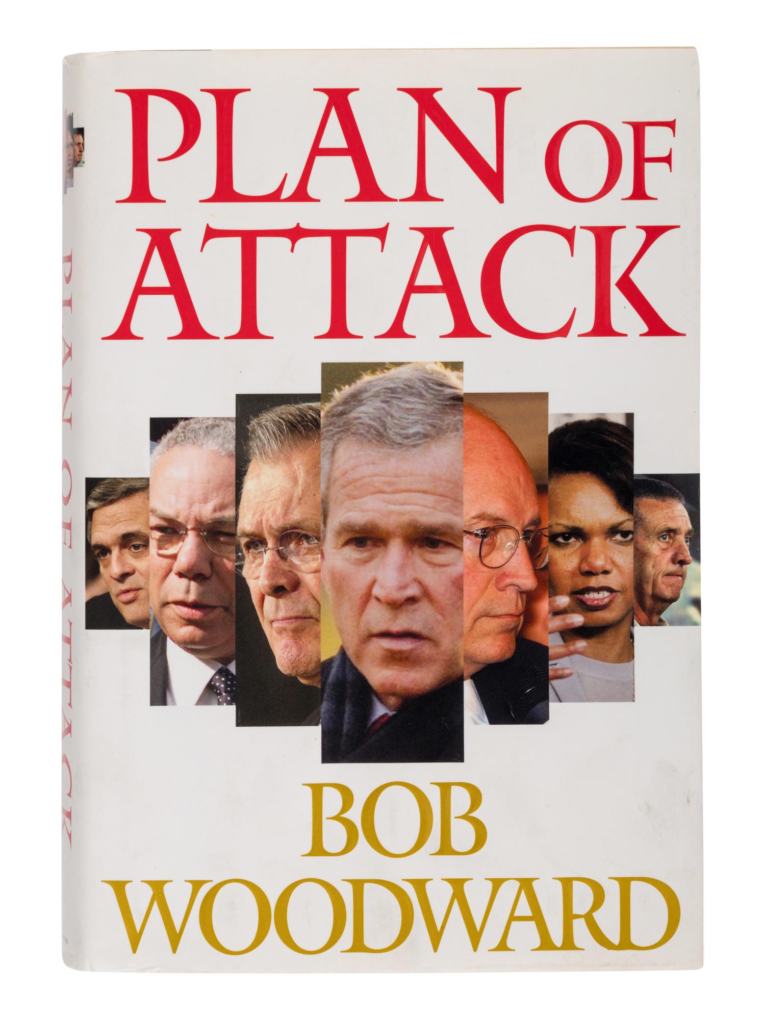 WOODWARD, Bob. Plan of Attack. 2004. FIRST EDITION. WITH ANNOTATIONS IN MADELEINE ALBRIGHT’S HAND.
