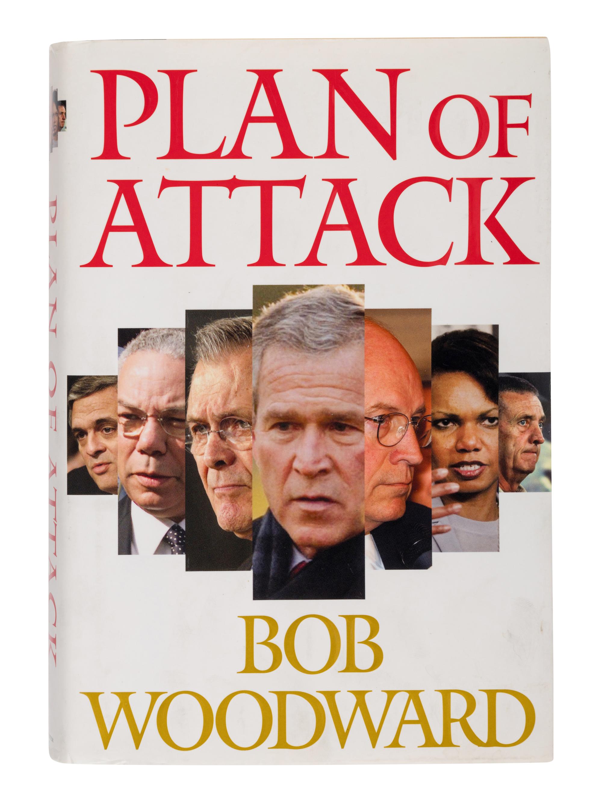 WOODWARD, Bob. Plan of Attack. 2004. FIRST EDITION. WITH ANNOTATIONS IN MADELEINE ALBRIGHT’S HAND.