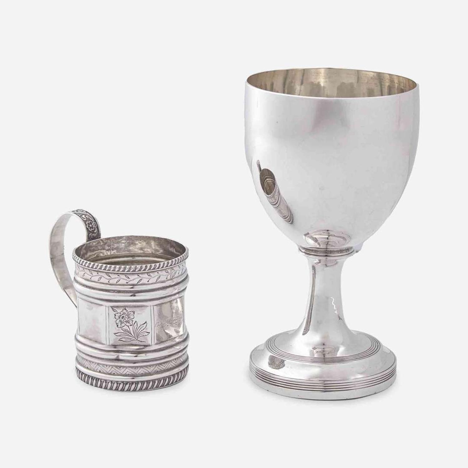 A group of thirteen George III / Victorian and American sterling silver and silverplated serving utensils Various English and American makers, various dates, 18th - 20th century