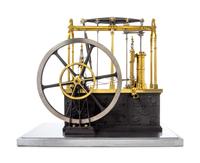 A Brass and Silvered Metal Chadburns Condensing Steam Engine