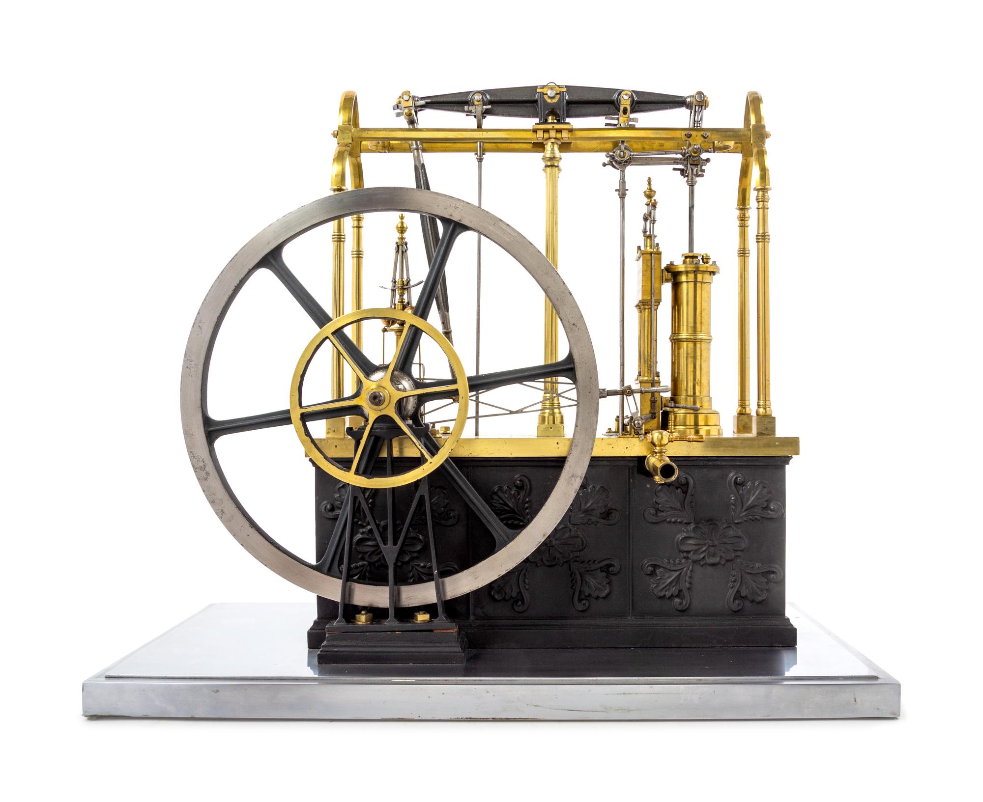 A Brass and Silvered Metal Chadburns Condensing Steam Engine