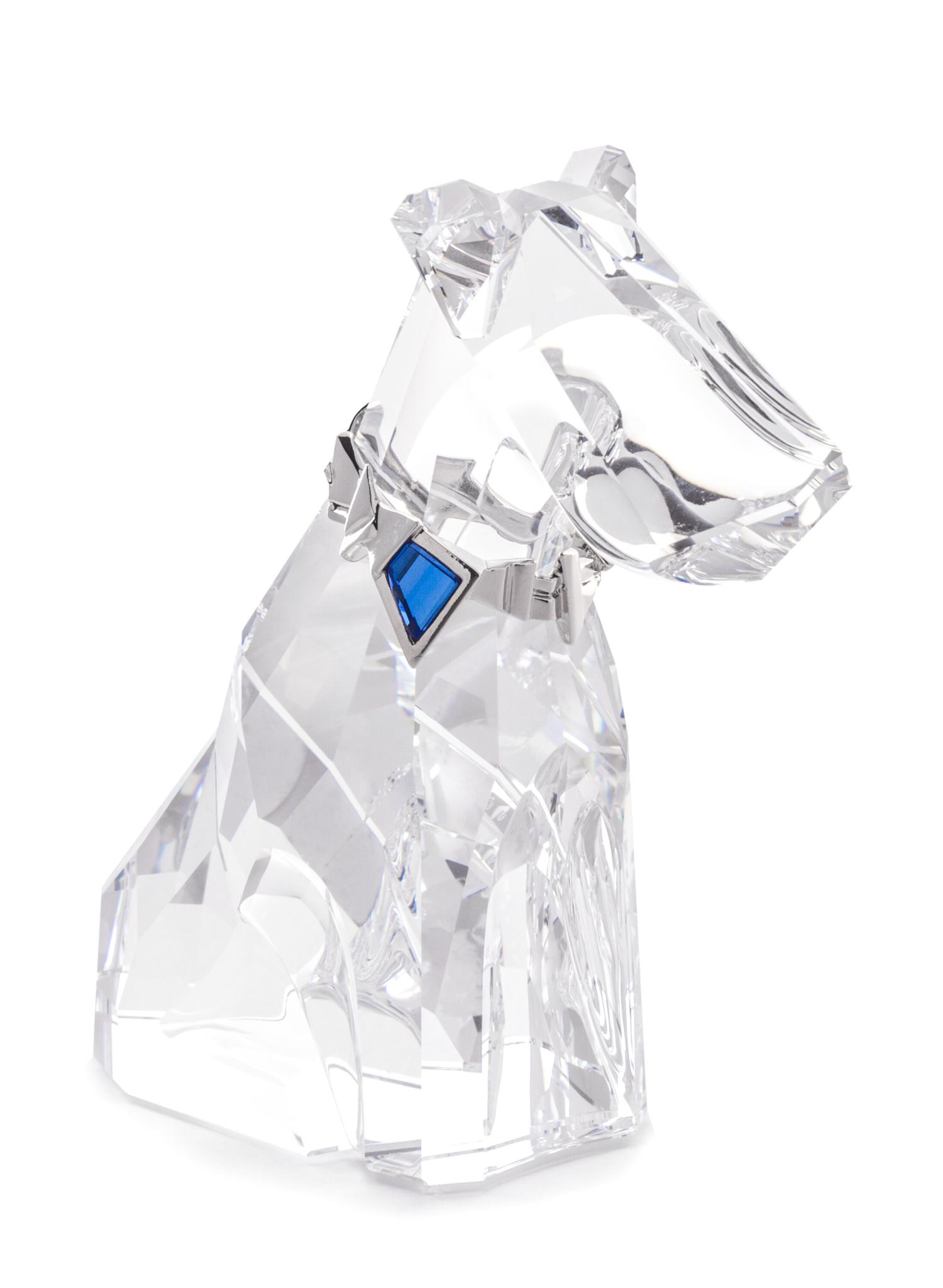 A Swarovski Model of a Dog Height 4 1/2 inches.