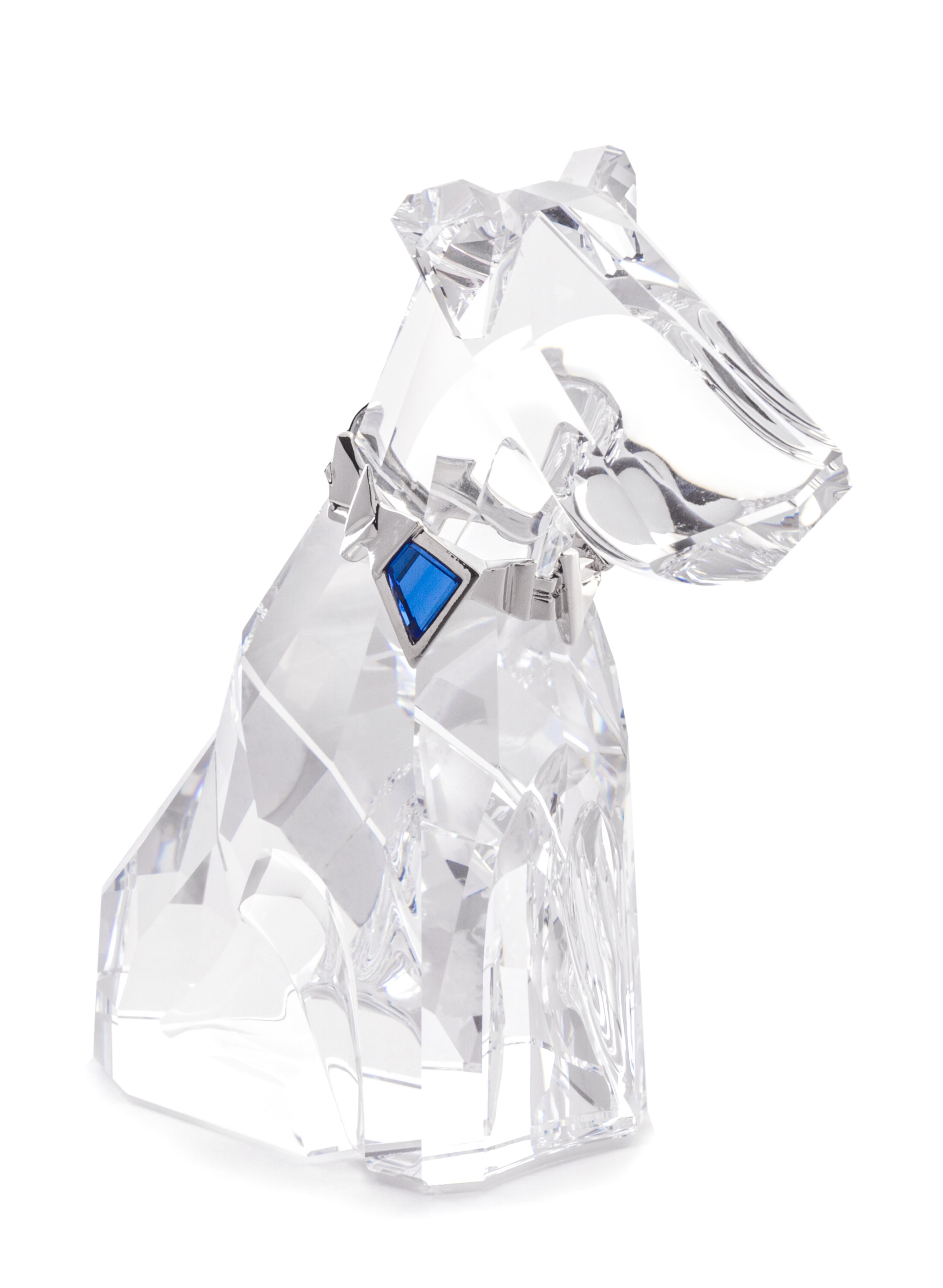 A Swarovski Model of a Dog Height 4 1/2 inches.