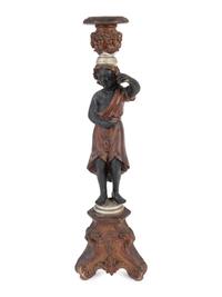 An Italian Walnut Figural Pedestal — 19TH CENTURY