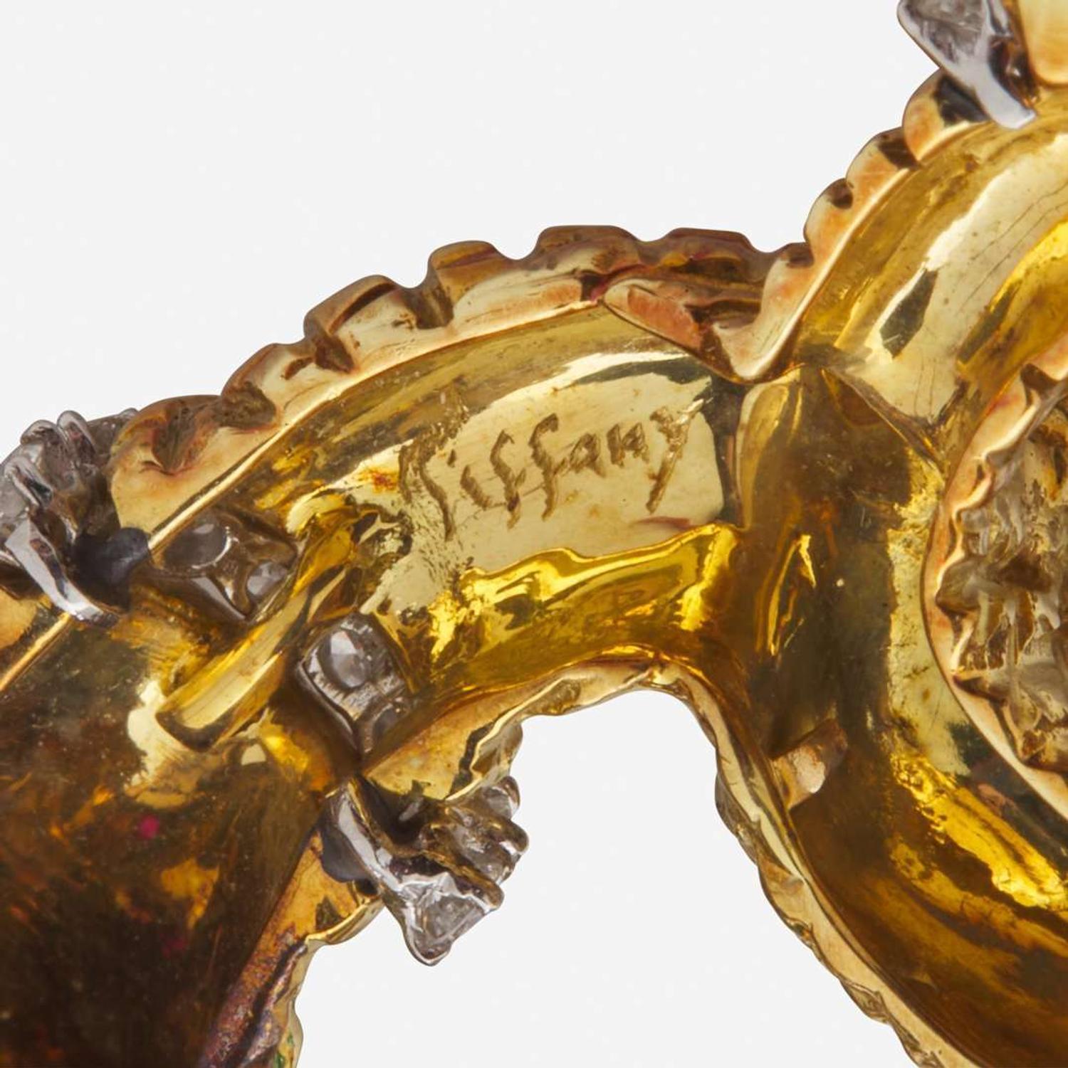 Tiffany & Co. Diamond, Ruby, and Enamel Antelope Brooch Aldo Cippulo for Tiffany c.1970