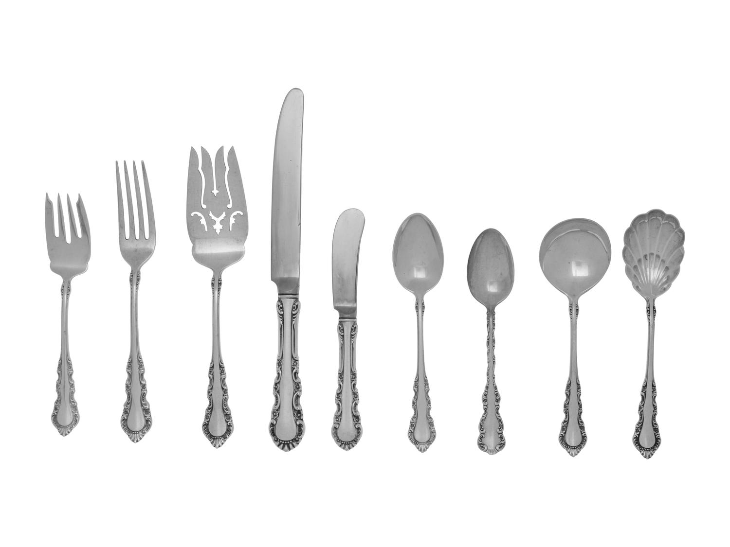 An American Silver Flatware Service