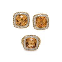 SONIA B., CITRINE, DIAMOND AND YELLOW SAPPHIRE SET