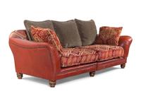 A Ralph Lauren Leather and Upholstery Sofa